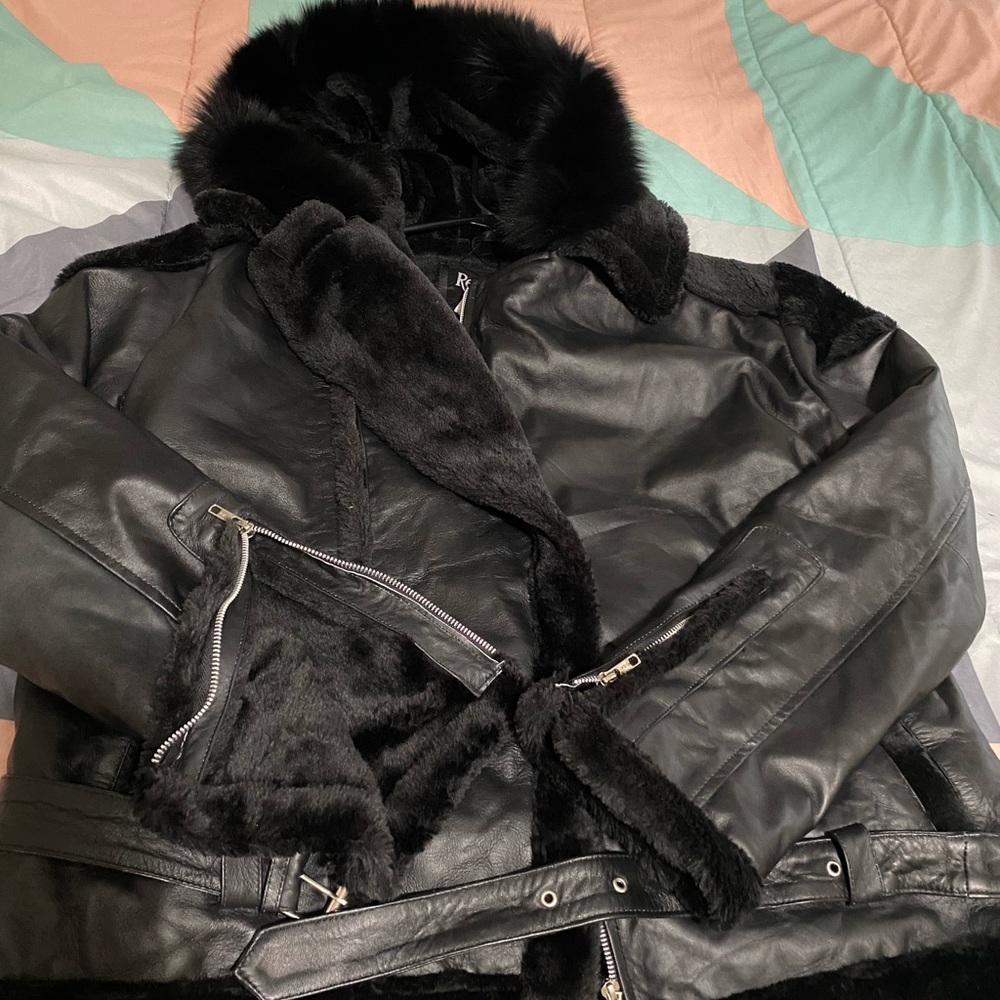 Genuine Leather Men’s Shearling Coat